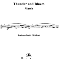Thunder and Blazes March (Entry of the Gladiators) - Baritone Horn-Treble Clef