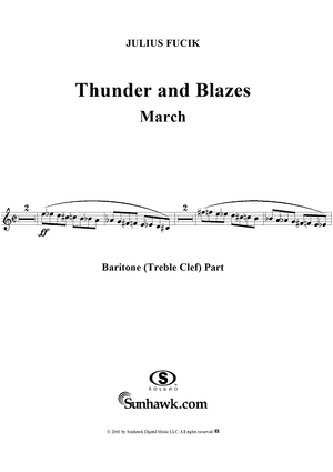 Thunder and Blazes March (Entry of the Gladiators) - Baritone Horn-Treble Clef