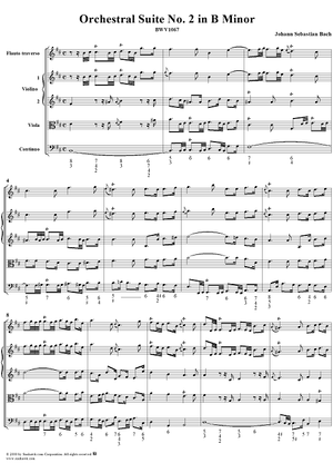 Orchestral Suite No. 2 in B Minor - Score