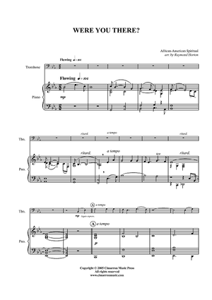 Were You There? - Piano Score