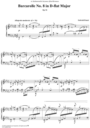 Barcarolle no. 8 in D-flat Major - op. 96
