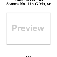 Sonata No. 1 in G Major, Movement 4 - Piano Score