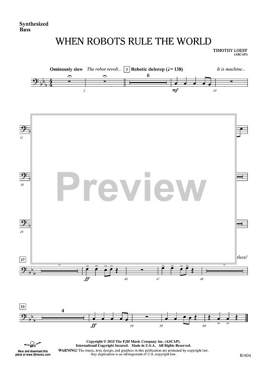 When Robots Rule the World - Synthesized Bass (opt.)
