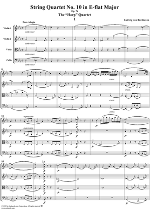 Op. 74, Movement 1 - Score