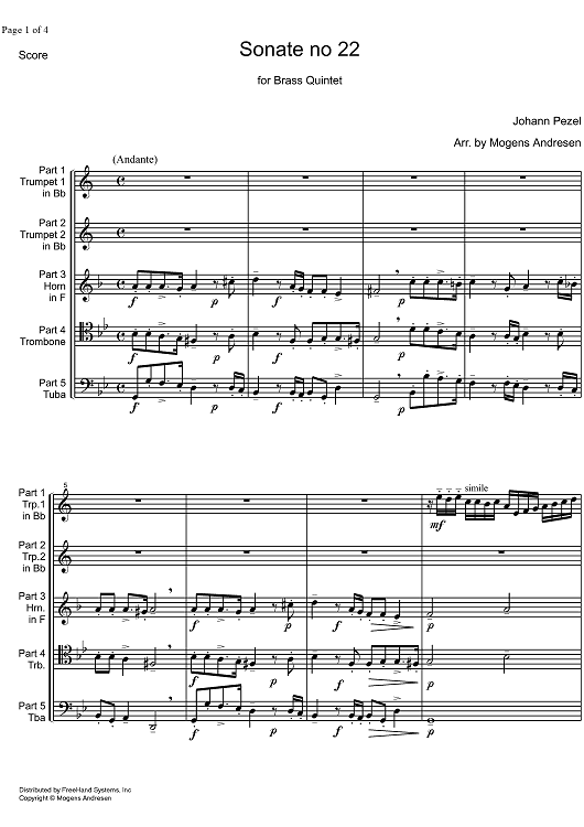 Sonata No.22 - Score