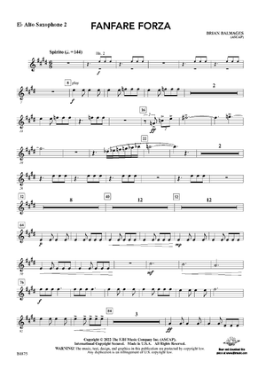 Fanfare Forza - Eb Alto Sax 2