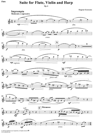 Suite for flute, violin and harp, op.6, - Flute