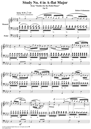 Studies for the Pedal Piano: No. 4 in A-flat Major