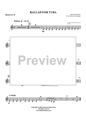 Ballad for Tuba - Horn 4 in F