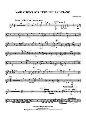 Variations for Trumpet and Piano - Trumpet