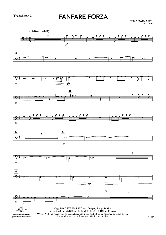 Fanfare Forza - Trombone 2