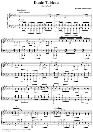 Etude-Tableau in E-flat Minor, Op. 39, No. 5