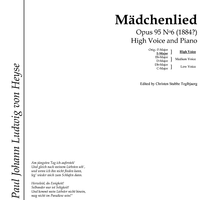 Mädchenlied Op.95 No. 6