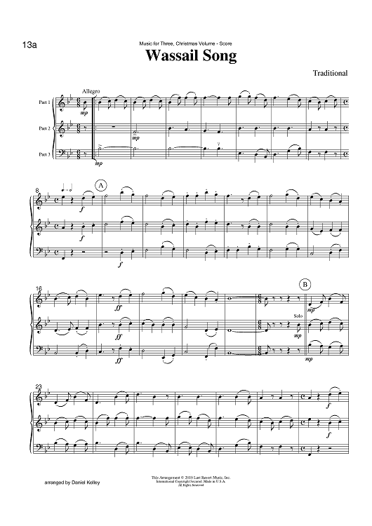 Wassail Song - Score