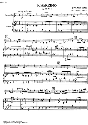 Difficult 1/3 - Scherzino Op.85 No. 4 - Score