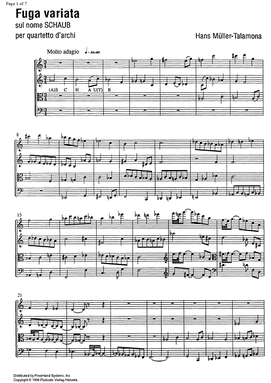 Fuga variata - Score