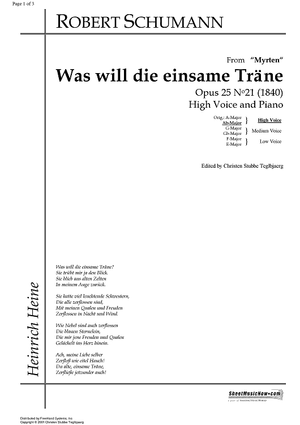 Was will die einsame Träne Op.25 No.21