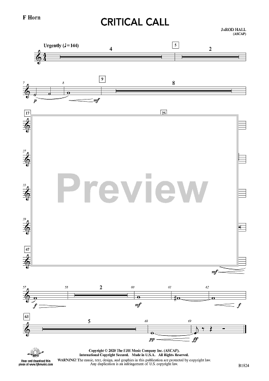 Critical Call - F Horn