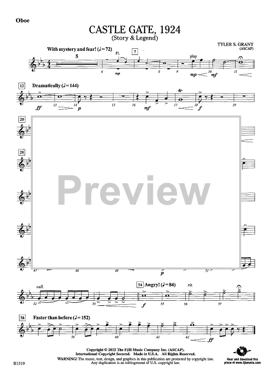 Castle Gate, 1924 (Story & Legend) - Oboe