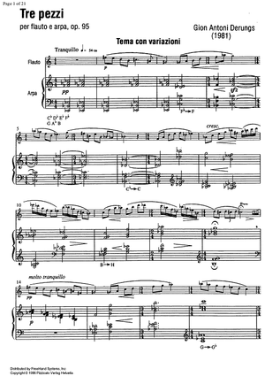 Tre Pezzi Op.95 - Score