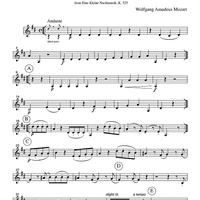 Romanza - from Eine Kleine Nachtmusik, K. 525 - Part 4 Bass Clarinet in Bb