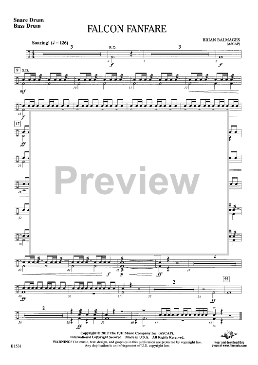 Falcon Fanfare - Snare Drum & Bass Drum