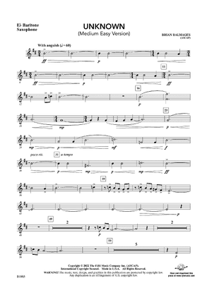 Unknown (Medium Easy Version) - Eb Baritone Sax