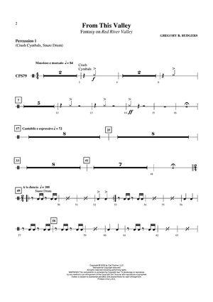 From This Valley - Percussion 1