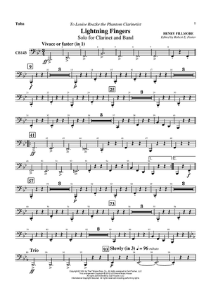 Lightning Fingers - Solo for Clarinet and Band - Tuba