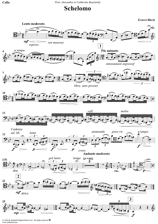 Schelomo - Cello