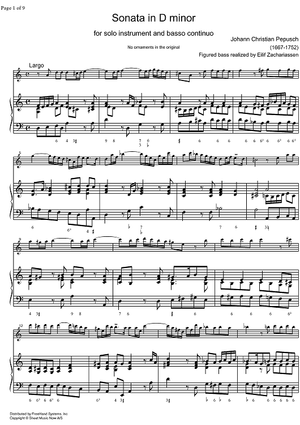 Sonata d minor - Score