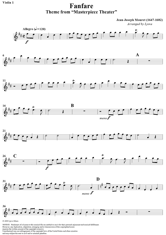 Fanfare - Violin 1