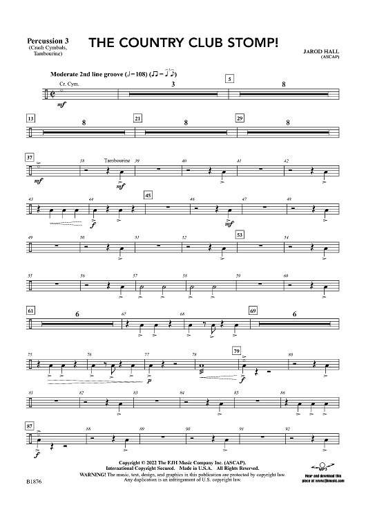 The Country Club Stomp! - Percussion 3
