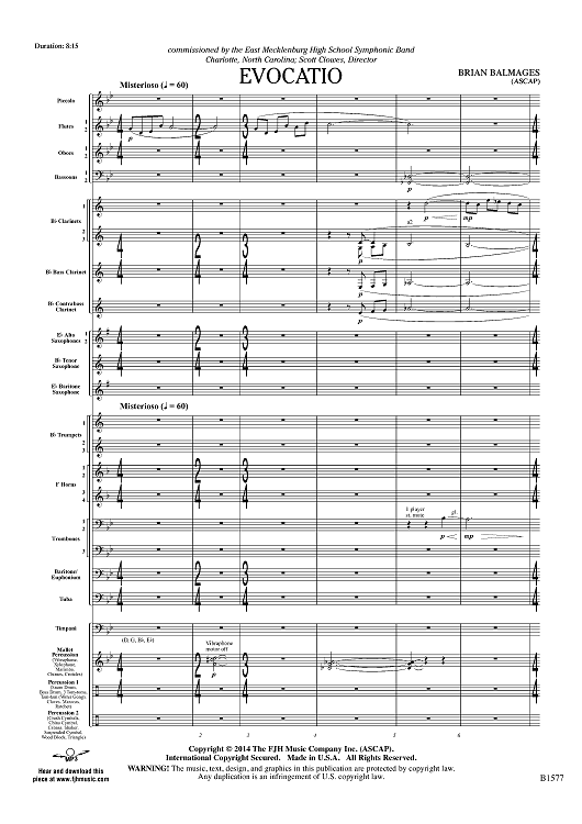 Evocatio - Score