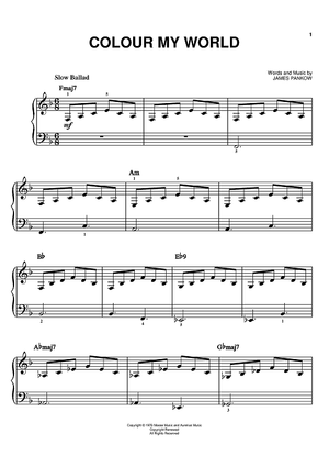 24+ Sheet Music For Color My World