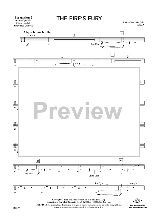 The Fire’s Fury - Percussion 2