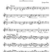 Agnus Dei - from incidental music to L'Arlesienne - Part 2 Flute, Oboe or Violin
