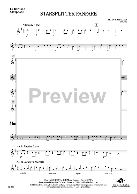 Starsplitter Fanfare - Eb Baritone Sax