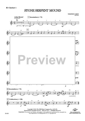 Stone Serpent Mound - Bb Clarinet 1