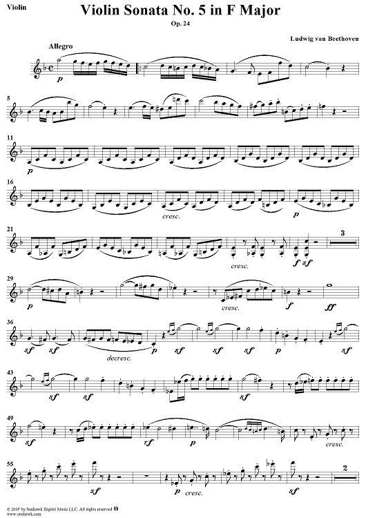 Violin Sonata No. 5 - Violin