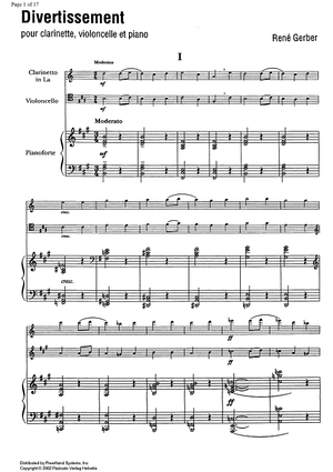 Divertissement - Score