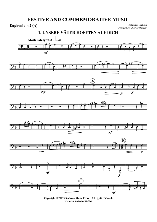 Festive And Commemorative Music - Euphonium 2A