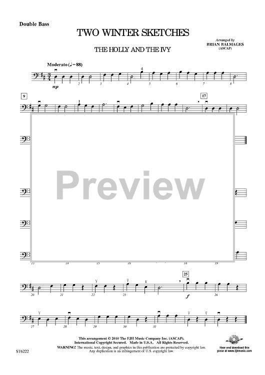 Two Winter Sketches - Double Bass