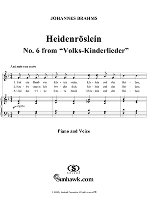 Heidenröslein - No. 6 from "Volks-Kinderlieder"  WoO 31