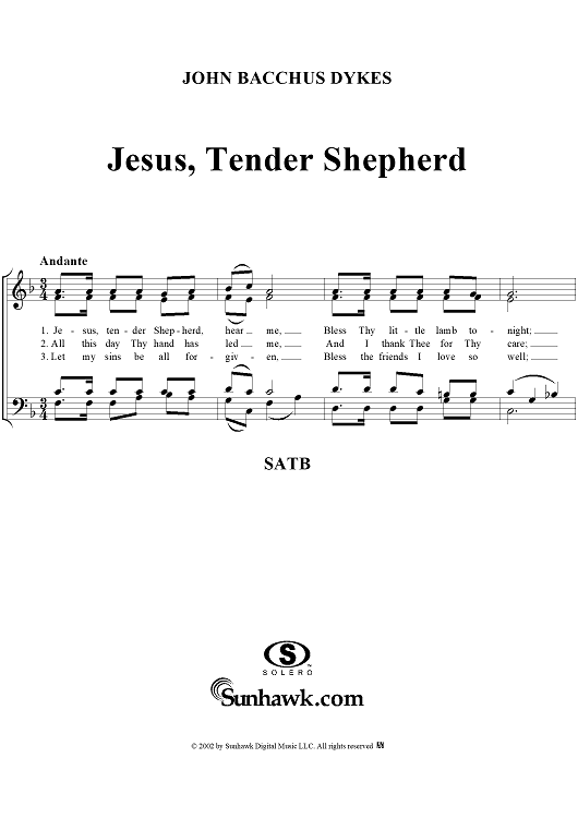 Jesus, Tender Shepherd