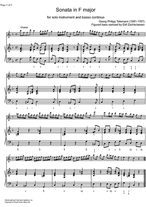 Sonata F Major - Score