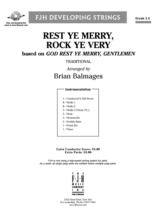 Rest Ye Merry, Rock Ye Very - Score