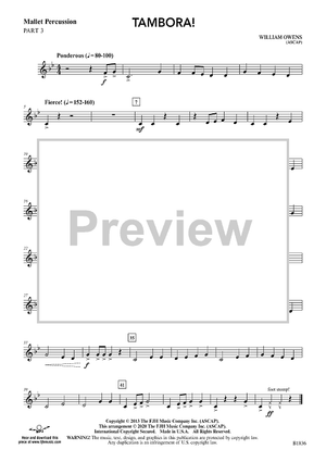 Tambora! - Mallet Percussion Part 3