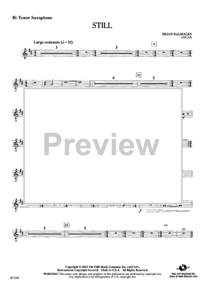 Still - Bb Tenor Sax