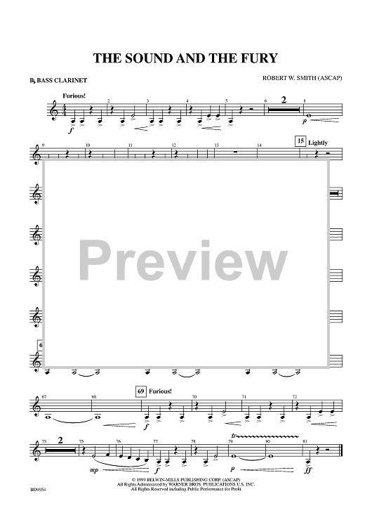 The Sound and the Fury - Bass Clarinet